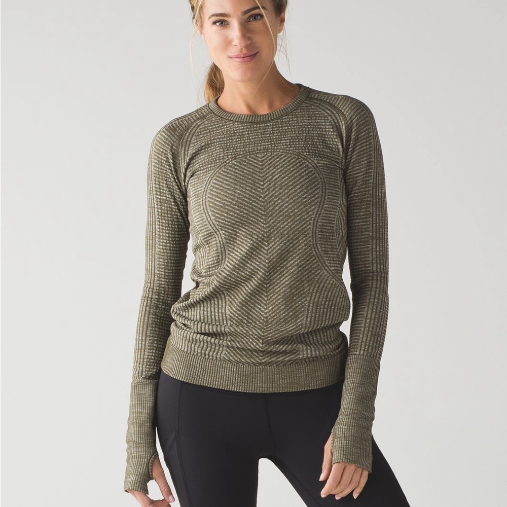 Lululemon Rest Less Pullover Military Green Size 6